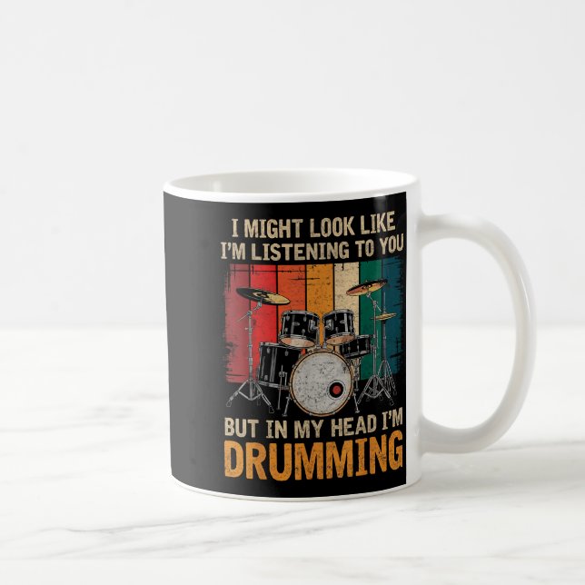 Caneca De Café Percussionist Drumming For Drum Set Lover Drummers (Direita)