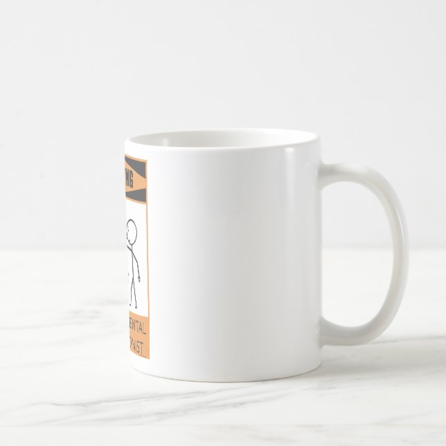 Caneca De Café Percussionista Temperamental de advertência (Direita)