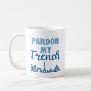 Caneca De Café Perdão Meu Francês - Paris Skyline
