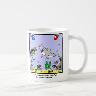 Caneca De Café Perdido: Desenhos animados do tubarão