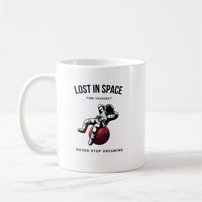 Caneca De Café Perdido No Espaço Encontre A Si Mesmo (Esquerda)