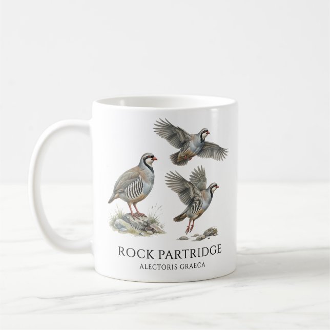 Caneca De Café Perdiz-grega, Alectoris Graeca Aves de Caça (Esquerda)
