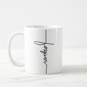 Caneca De Café Perdoado Jesus Cristão Inspirador Homens Wo Jovem