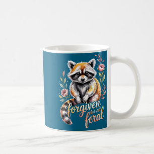 Caneca De Café Perdoado Mas Ainda Feral Guaxinim Cota Cristã