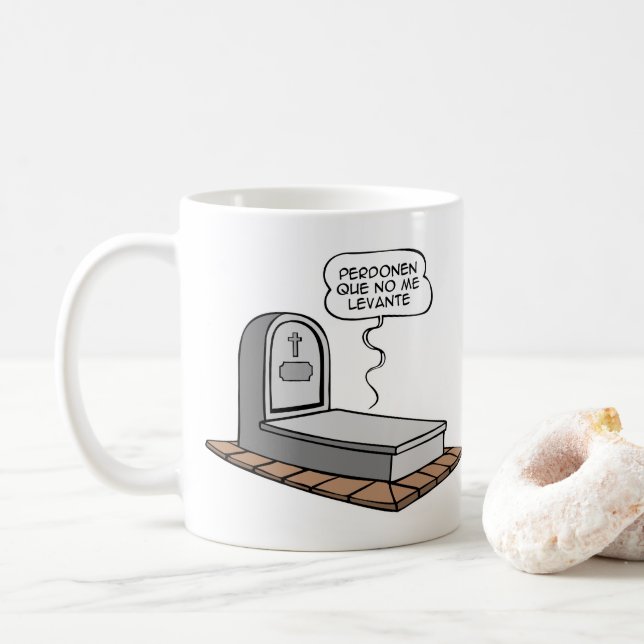 Caneca De Café Perdoem que eu não me levante (Com Donut)