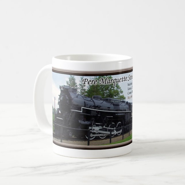 Caneca De Café Pere Marquette Steam Locomotive Mug (Frente Esquerda)