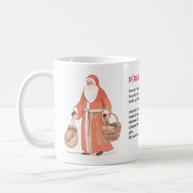Caneca De Café Père Noël — Dicionário de Pai Natal Francês (Esquerda)