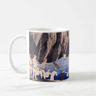 Caneca De Café Peregrinos na cachoeira por Utagawa Kuniyoshi