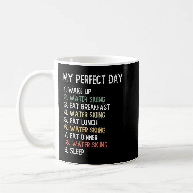Caneca De Café Perfect Day Water Skiing Shirts Men Boys Teen Wate (Esquerda)