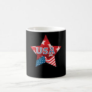 Caneca De Café Perfect USA Flag Color Star - LOVE USA