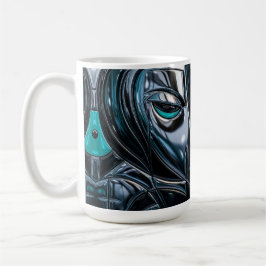 Caneca De Café Perfil Abstrato Moderno