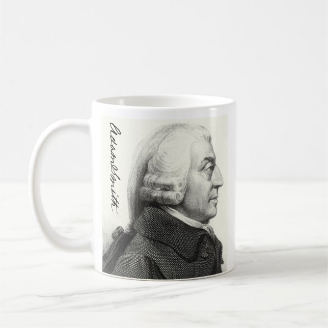Caneca De Café Perfil Adam Smith (com assinatura) (Esquerda)