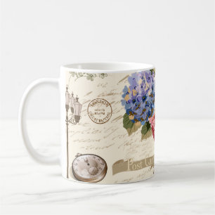 Caneca De Café Perfil de colheita de Londres sem costura com carr