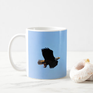 Caneca De Café Perfil de vôo da águia americana