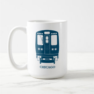 Caneca De Café Perfil "L" de Chicago azul