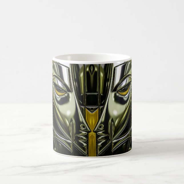 Caneca De Café Perfil Metálico Futurista (Centro)