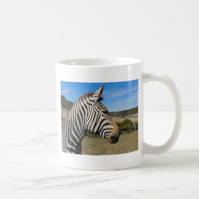 Caneca De Café Perfil Zebra de Hartmann em Fossil Rim (Direita)