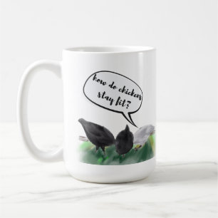 Caneca De Café Perfuração de ovos (Bumbuns de frango estilizados