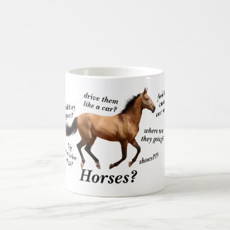 Caneca De Café Perguntas do cavalo
