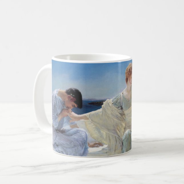 Caneca De Café Pergunte-me Mais Nada de Sir Lawrence Alma-Tadema (Frente Esquerda)
