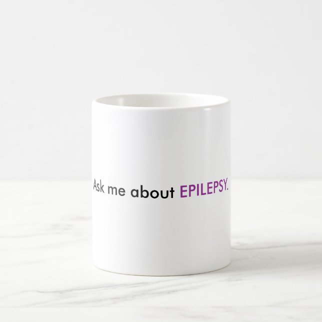 Caneca De Café Pergunte-me sobre a EPILEPSIA (Centro)