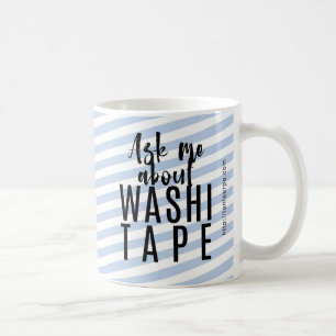 Caneca De Café Pergunte-me sobre a fita de Washi - doces azuis -