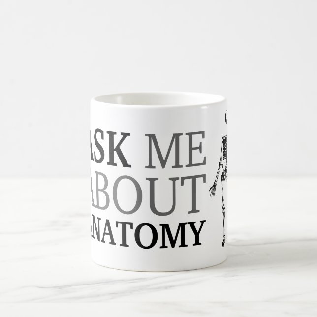 Caneca De Café Pergunte-me sobre Anatomia (Centro)