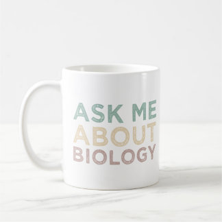Caneca De Café Pergunte-Me Sobre Biologia Engraçado Professor De