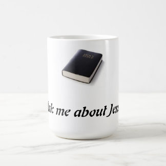 Caneca De Café Pergunte-me sobre Jesus com bíblia
