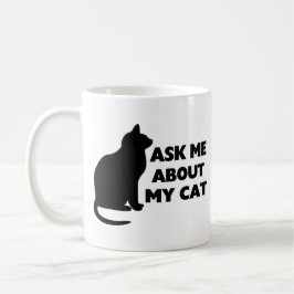 Caneca De Café Pergunte-me sobre meu gato