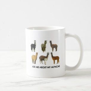 Caneca De Café Pergunte-me sobre minhas alpacas