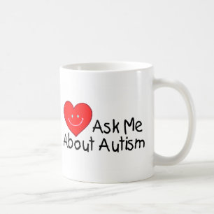 Caneca De Café Pergunte-me sobre o autismo (o coração)