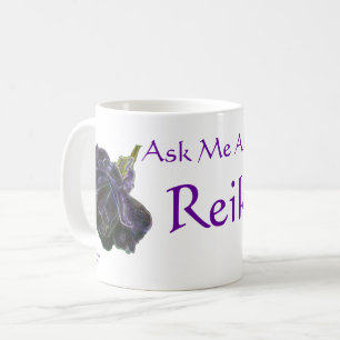Caneca De Café Pergunte-Me Sobre O Rosa Roxo Reiki
