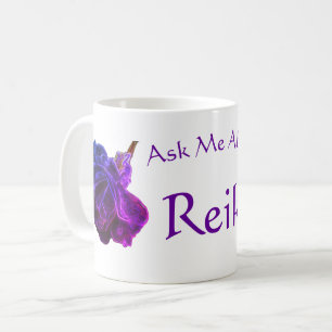 Caneca De Café Pergunte-Me Sobre O Rosa Roxo Reiki