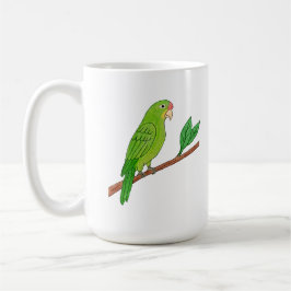 Caneca De Café Perico verde del trópico