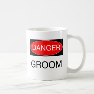 Caneca De Café Perigo - Noivo Camiseta Engraçada de Casamento Can