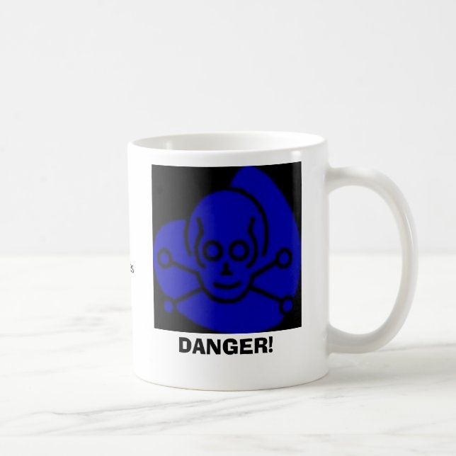 Caneca De Café Perigo, PERIGO! , Contem Dihydrous MonoxideHar… (Direita)
