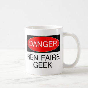 Caneca De Café Perigo - Ren Faire Geek Camiseta do Renaissance Fa