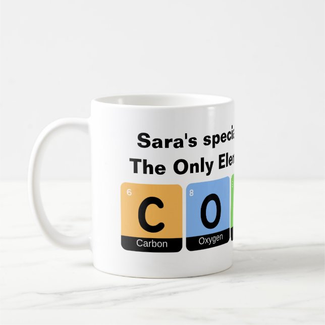 Caneca De Café Periodic Table Scientists Coffee lover  (Esquerda)