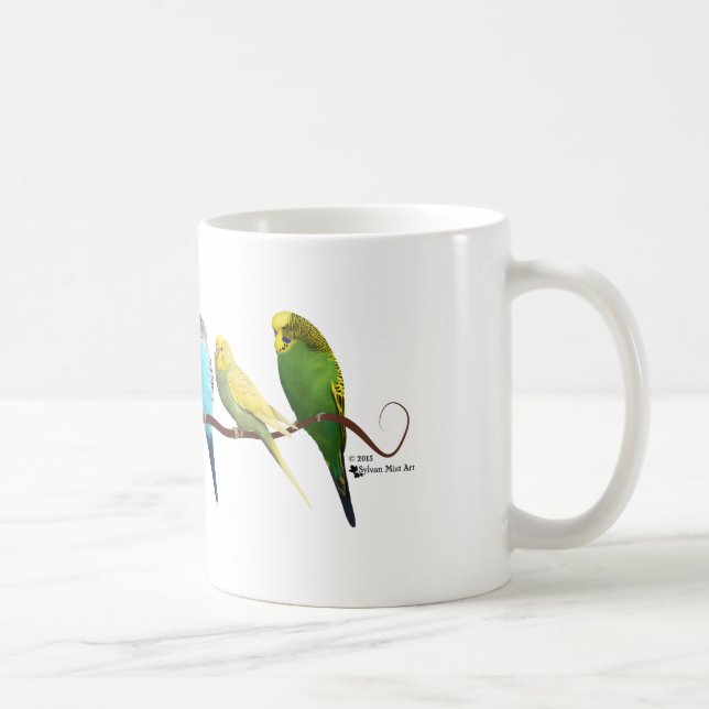 Caneca De Café Periquitos e Cockatiels! (Direita)