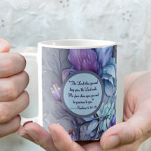 Periwinkle Garden Morning Blasing Mug