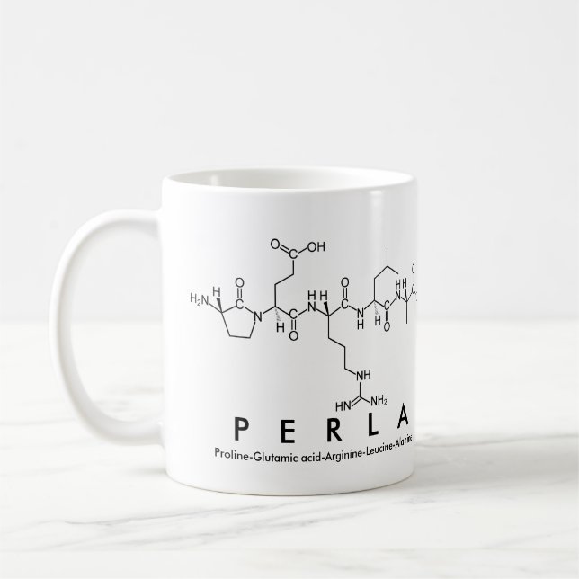 Caneca De Café Perla peptide name mug (Esquerda)