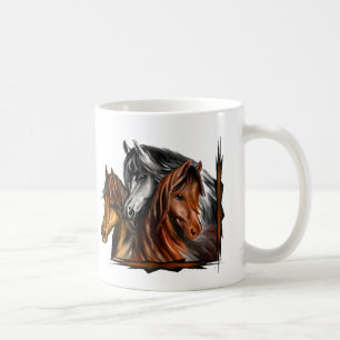 Caneca De Café PerliPrints3Horsesz, PerliPrints3Horsesz
