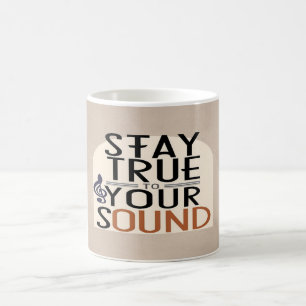 Caneca De Café Permaneça Fiel ao Seu Som