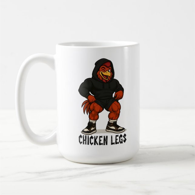 Caneca De Café Pernas de Frango – Treino de Academia Engraçado de (Esquerda)