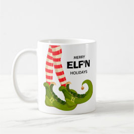 Caneca De Café Pernas do Elf de Natal