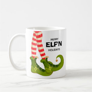 Caneca De Café Pernas do Elf de Natal