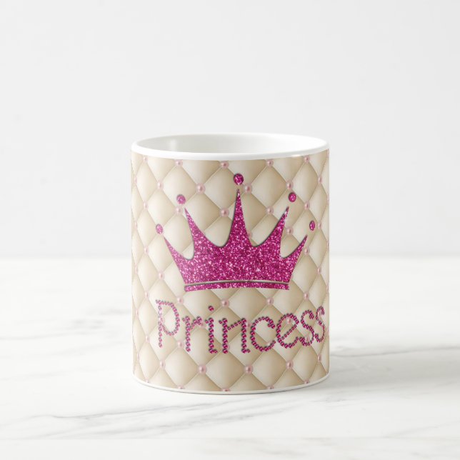 Caneca De Café Pérolas Chic Encantadoras, Tiara, Princesa, Glitír (Centro)