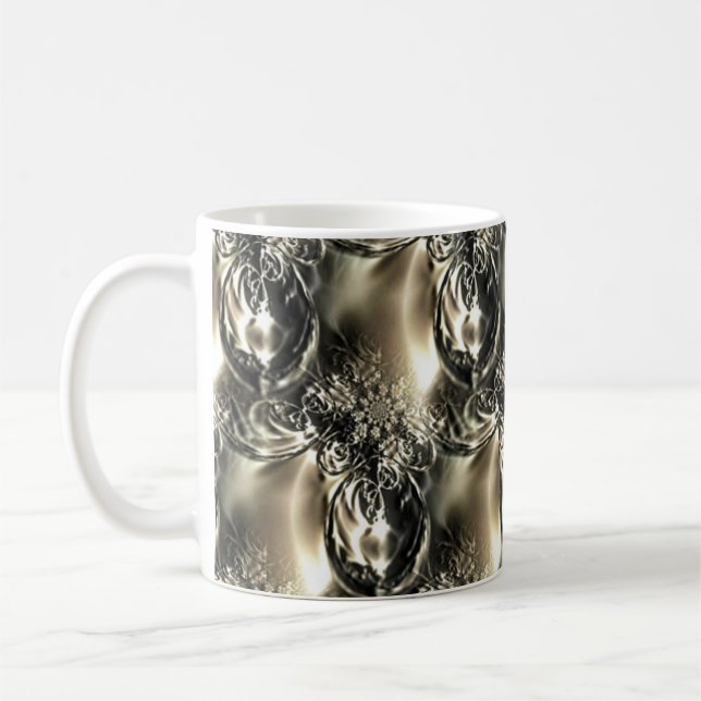 Caneca De Café Pérolas Douradas (Esquerda)