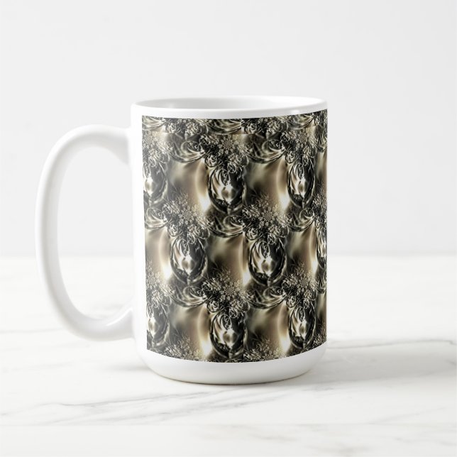 Caneca De Café Pérolas Douradas (Esquerda)